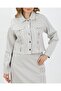 Denim Jacket and Skirt with Lace Detail - Light Smoked - 7