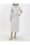 Denim Jacket and Skirt with Lace Detail - Light Smoked - 2