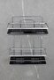 Crystal Shelf Chrome Double Lamas Bathroom and Cosmetic Organizer Adhesive Bathroom Shelf Shampoo Rack - 4