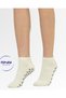 3-Piece Gray Cream Cotton Sole Towel Non-Slip Sole Yoga Pilates Tawaf Hajj Umrah Booties Home Socks - 2