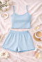 Women's Cotton Rope Strap Shorts Set