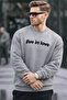 Written Design Cotton Casual Men's Gray Sweatshirt - 2