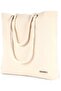 Canvas Large Size Shopping Beach Baby Care Shoulder Bag with Rope Handles