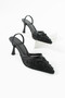 Black Women's Embroidered Beaded Heeled Shoes for Graduation, Engagement, Wedding, Promise Shoes - 3