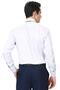 Men's White Classic Cut Long Sleeve Cotton Satin Shirt - 5