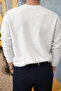 Wellbeing Themed Printed Men's Ecru Sweatshirt - 5
