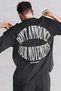 Men's Dont Announce Kabaran Print Smoked Crew Neck Oversize Salas T-Shirt - 3