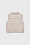 Baby Boy Zippered Micro Beige Vest - 2