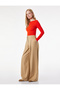 Pleat Detailed Wide Leg Fabric Trousers - 2