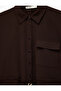 Long Sleeve Classic Collar Belted Waist Pocketed Shirt - 5