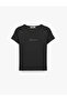 Slim Fit Short Sleeve Crew Neck Cotton T-Shirt with Stone Detail - 3