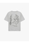Comfortable Fit Short Sleeve Crew Neck Angel Themed T-Shirt with Printed Back - 4