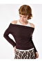 Slim Fit Asymmetrical Collar Athlete Detailed Viscose Blend Long Sleeve T-Shirt - 2