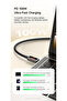 كابل CA-6680 بقدرة 100 واط مزود بخاصية الإيقاف التلقائي، من نوع USB-C إلى USB-C، مع شاشة LED بإضاءة متغيرة، بطول 1.2 متر. - 2
