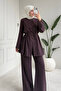 Relaxed Fit Button Detail Modest Women's Tnsel Set 1166 – Form Series - 3