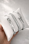 Silver Color 3-Piece Handcuff & Italian Chain Detail Bracelet Combination