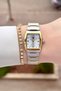 Gold Metallic Color 2 Years Warranty 23.5 mm Women's Wristwatch and Bracelet - 2