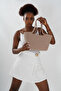New Season Natural Straw Jute Trendy Model Beach Bag Summer and Beach Combination Compatible Hand and Shoulder Bag - 4