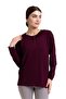 New Season 2024 Simple Pattern Round Neck Regular Fit Mother Combed Cotton Blouse 6380 - 4