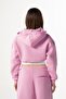 Flaw Embroidered Pink Zip Crop - 4
