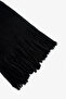Black Warmy Soft Textured Scarf - 3