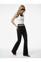 Cotton Spanish Flare Slim Fit High Waist Denim Trousers - Flare Jeans - 2