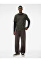 Short Sleeve Ribbed Cotton T-Shirt with Crew Neck and Slim Fit