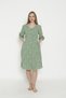 Women's Woven Viscose Fabric Patterned Summer Dress 35035 - 2