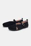 Velien Genuine Leather Adjustable Buckle Detailed Asymmetrical Cut Women's Shoes - Black - 4
