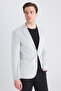 Ds Damat Slim Fit Gray Herringbone Fabric Jacket - 4