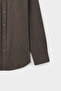 Ds Damat Comfort Brown Gabardine Shirt - 6