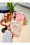 iPhone 16 Compatible Plating Camera Print Mini Flower Design Patterned Silicone Case - 2