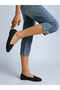 Women's Perforated Ballerinas in Black - 2