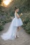 Girl's Baby Blue Wrap Graduation Birthday Dress - 5