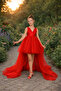 Girl's Red Wrap Graduation Birthday Dress