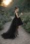 Girl's Black Wrap Graduation Birthday Dress - 4