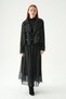 Black Belt piece chiffon skirt 8458a - 6