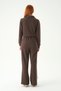 Coffee Striped Cardigan Trouser Set 3085A - 5