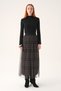 Coffee Plaid Pattern Tulle Skirt 8468A - 2