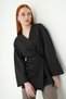 Black Belted Wide Sleeve Kimono 3068A - 7