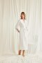 Women's Lace and Belted Dressing Gown 18553 - 2
