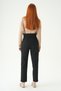 Black Double Button Belted Trousers 8407A - 5