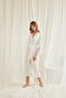 Women's Lace and Belted Dressing Gown 18553 - 4