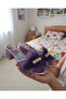 Purple Slippers with Broken Glass Design and Children's Character, Heelled Slippers - 5