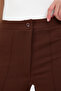 Women's Premium High Waist Shaping / Sculpting Corded Fabric Flared Brown Palazzo Trousers - 6