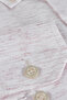 Men's Iran Pink Shirt Plain Melange Long Sleeve C Pocketed Classic Cut Collar Buttoned - 4