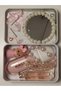 White Color Metal Mini Box Storage Box with Round Mirror Gift - 5