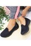 Moun Shoes Women's Black Casual Sports Shoes Mother Laceless Comfortable Lightweight Memory - 2