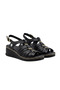 Women's Leather Sandals - Black Color - D25Ys-2545-Lx - 7