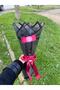 15-Piece Fuchsia, Powder and White Satin Rose Bouquet, Non-Fading Flower, Gift Bouquet for Friend & Lover - 4